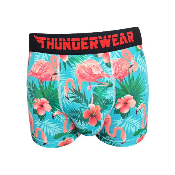 Trunks - Peacocking Flamingo - Quick dry